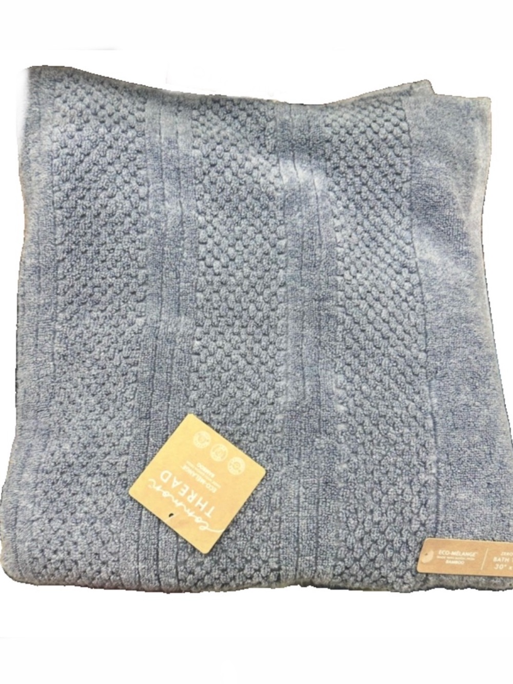 Common Thread Eco-Melange Dusty Blue Ultra Soft Bath Towels Set of 2